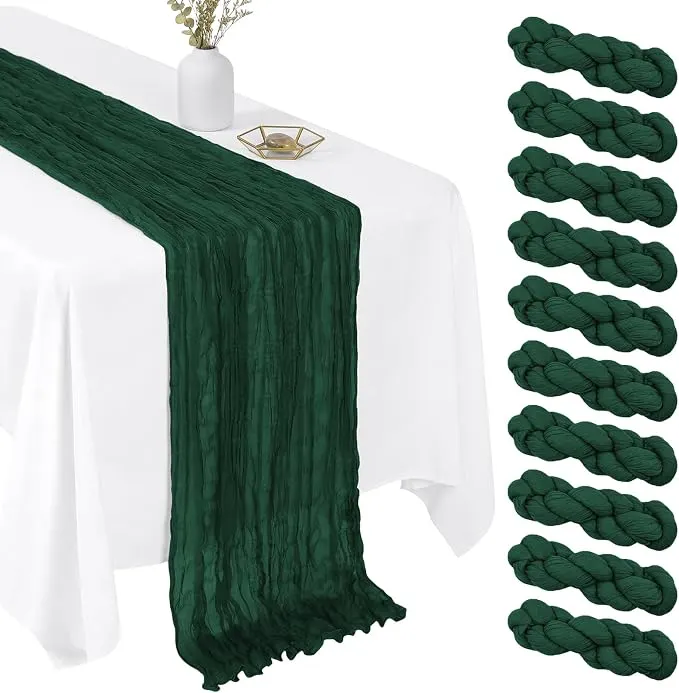 Emerald Cheesecloth Runner