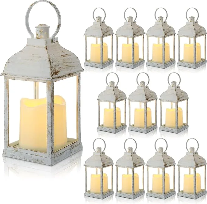 White LED Candle Lanterns — Lanterns available to rent