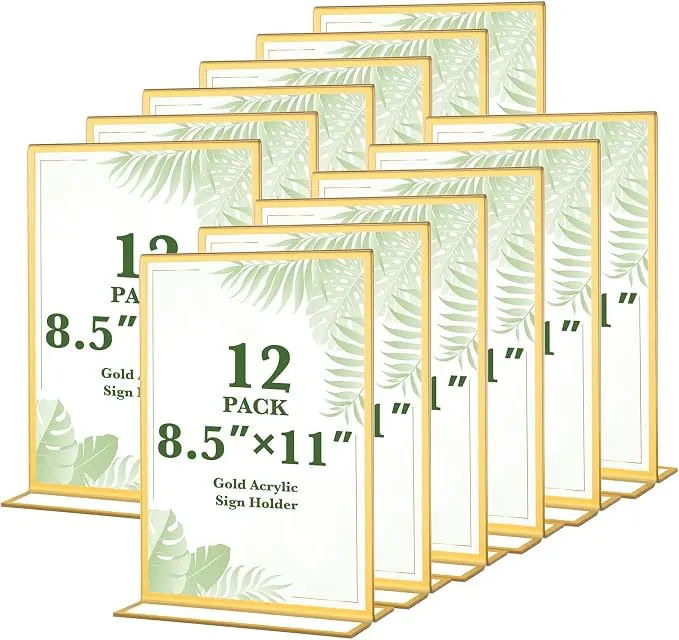 Gold Acrylic Sign Holders