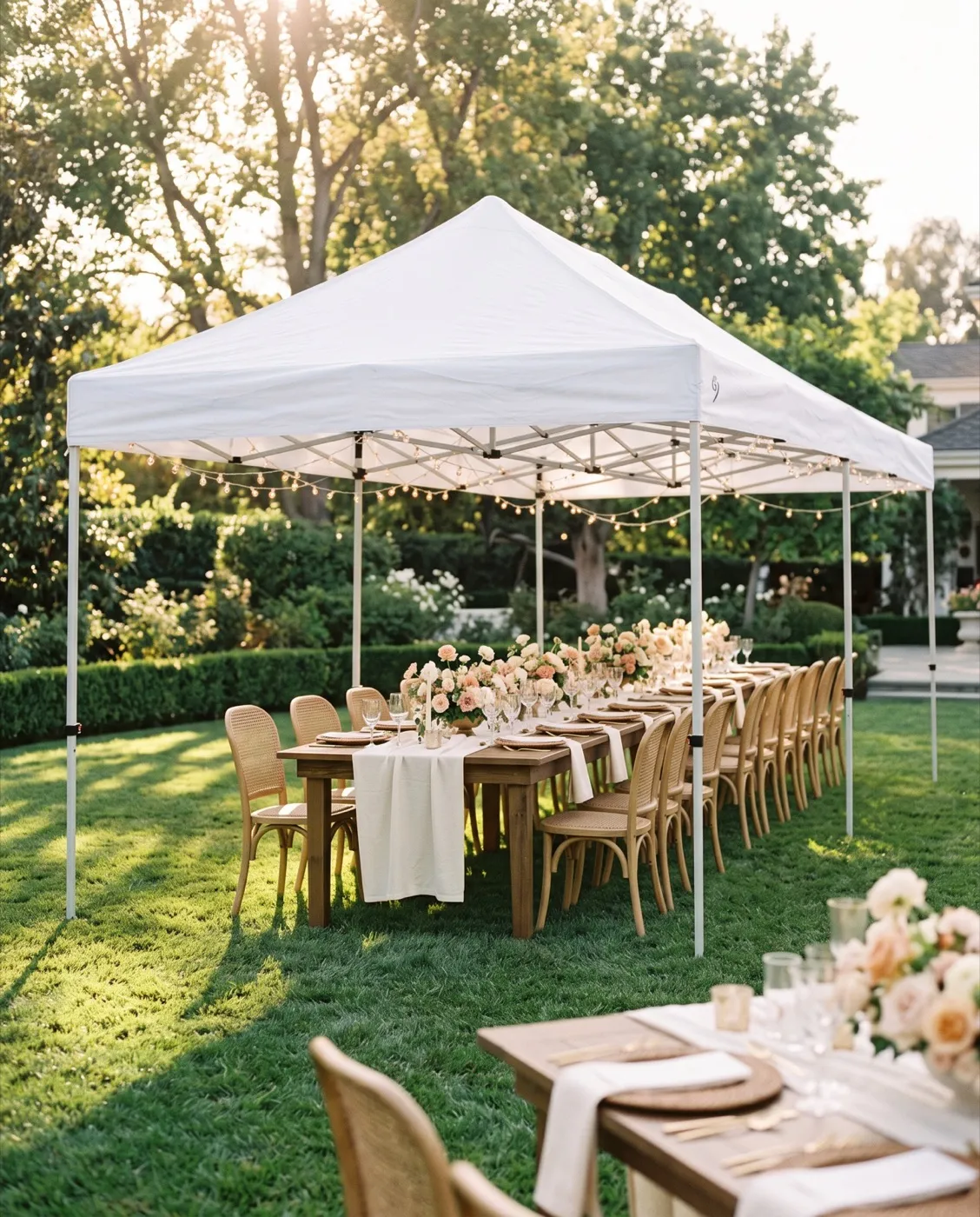 20 x 10 Instant Canopy styled at an event