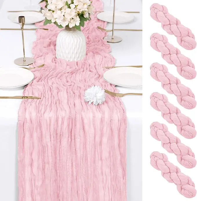 Light Pink Cheesecloth Runner