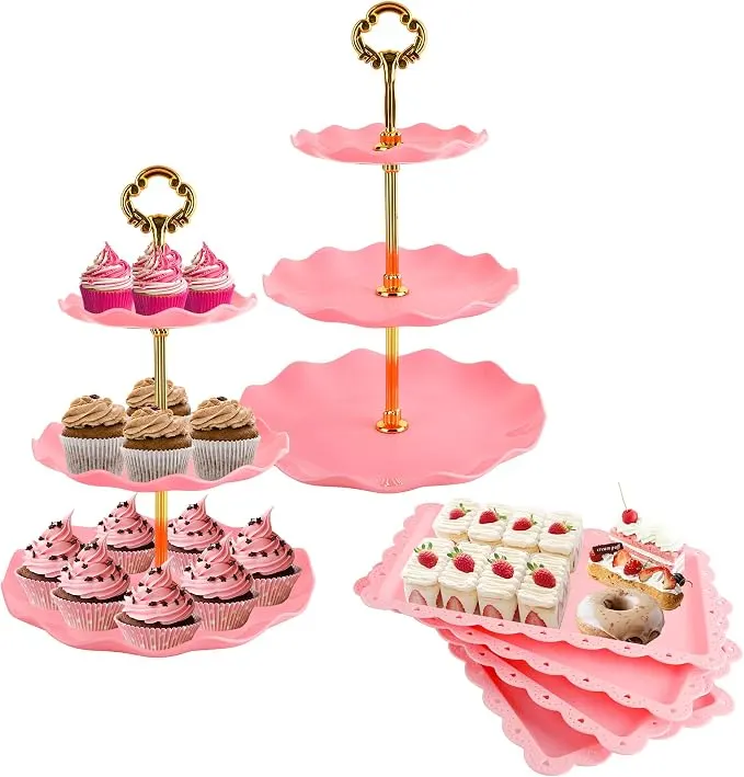 Pink Cupcake Display Set