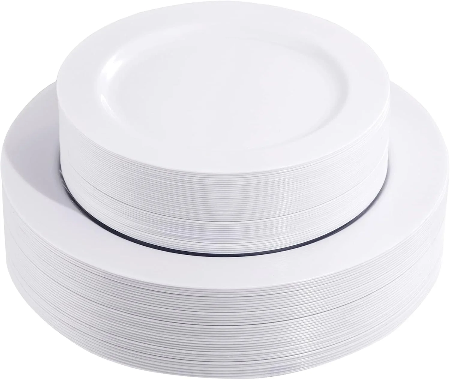Classic White Plates — Plates available to rent