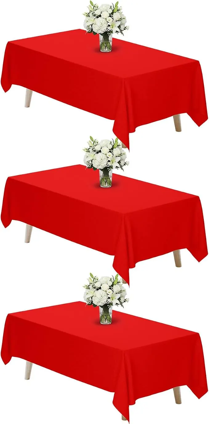 Red Rectangle Tablecloth