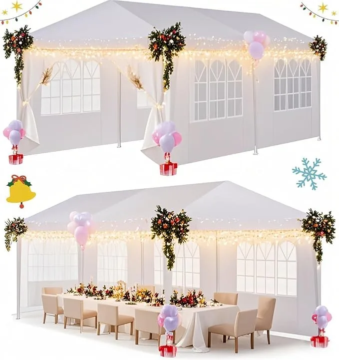White 10 x 20 Party Tent — Canopy Tents available to rent