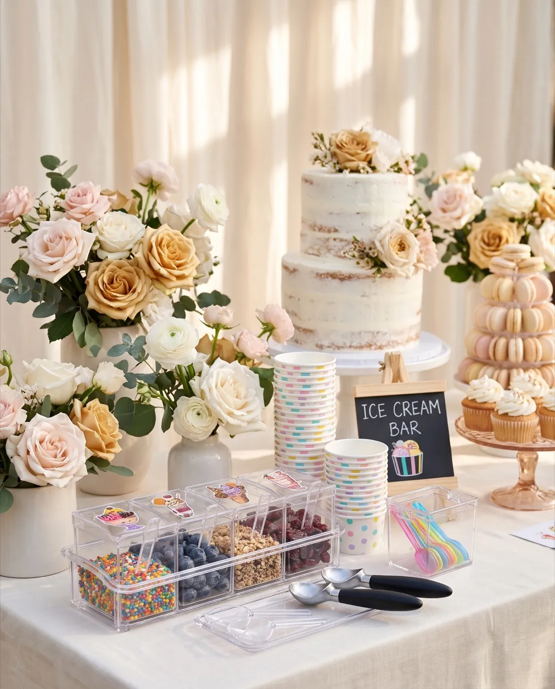 Ice Cream Bar Kit styled at an event