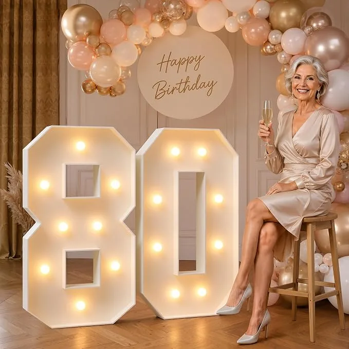 Marquee Number 80 — Marquee Letters & Numbers available to rent