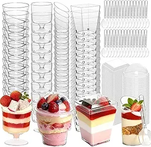 Clear Parfait Dessert Cups