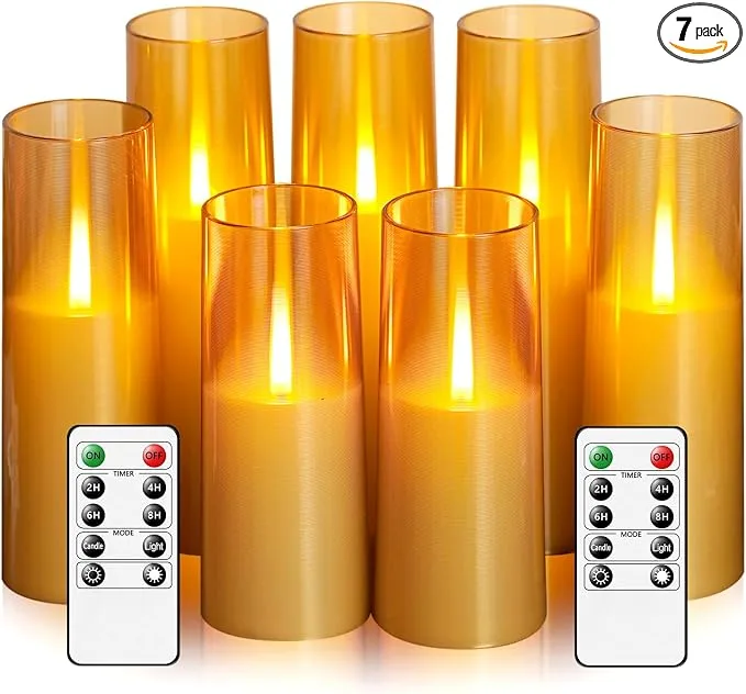 Flickering Flameless Candles — Candles available to rent