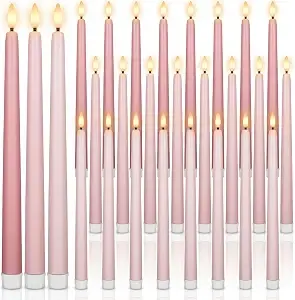 Light Pink LED Taper Candles