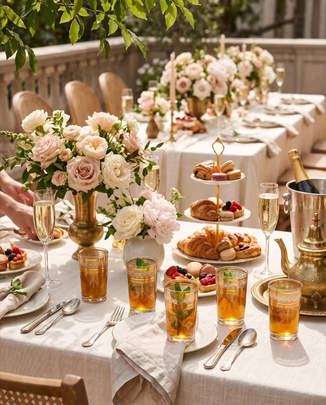 Moroccan Tea Glasses styled at an event