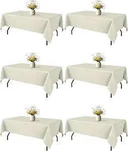 Ivory Polyester Tablecloth — Tablecloths available to rent