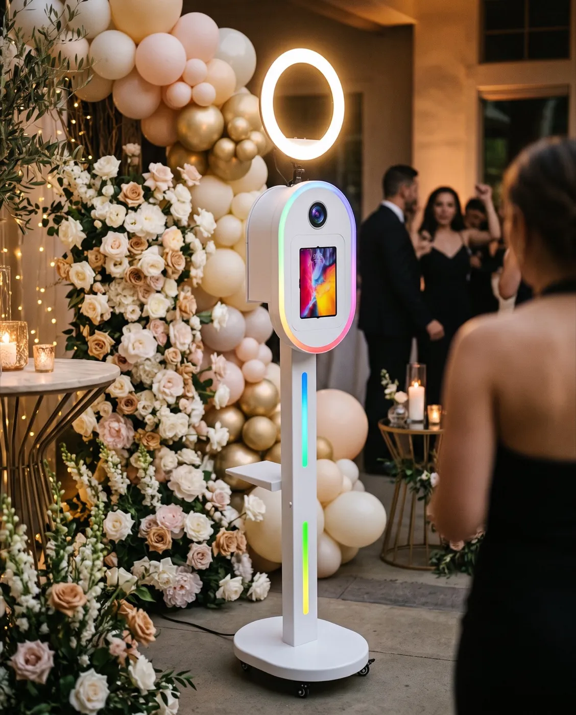 Portable iPad Photo Booth styled at an event