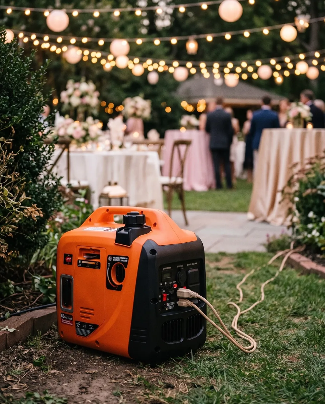 Quiet Inverter Generator styled at an event