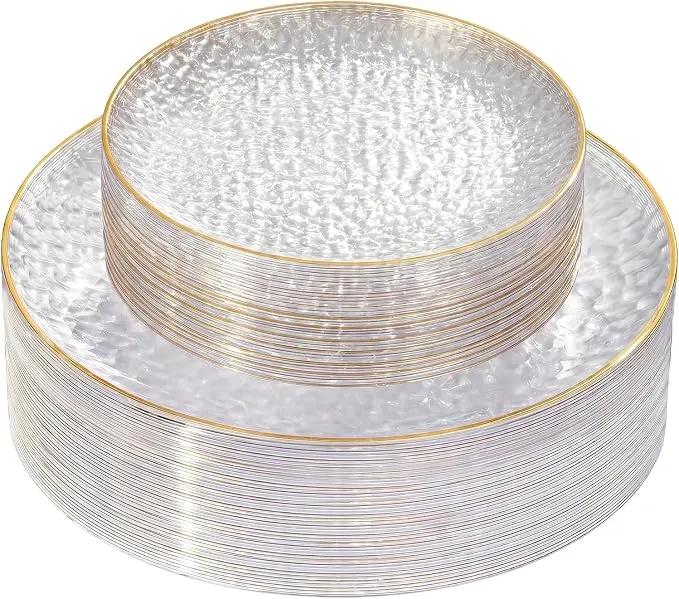 Clear Gold-Rim Plates