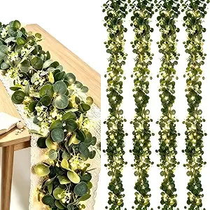 Lighted Eucalyptus Garland