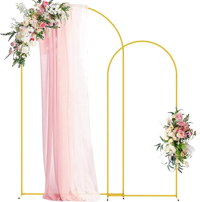 Gold Metal Arch Stand Set